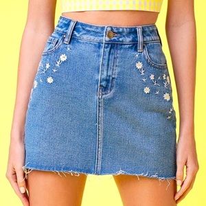Lottie Miss Denim Mini Skirt size 24 waist (0)